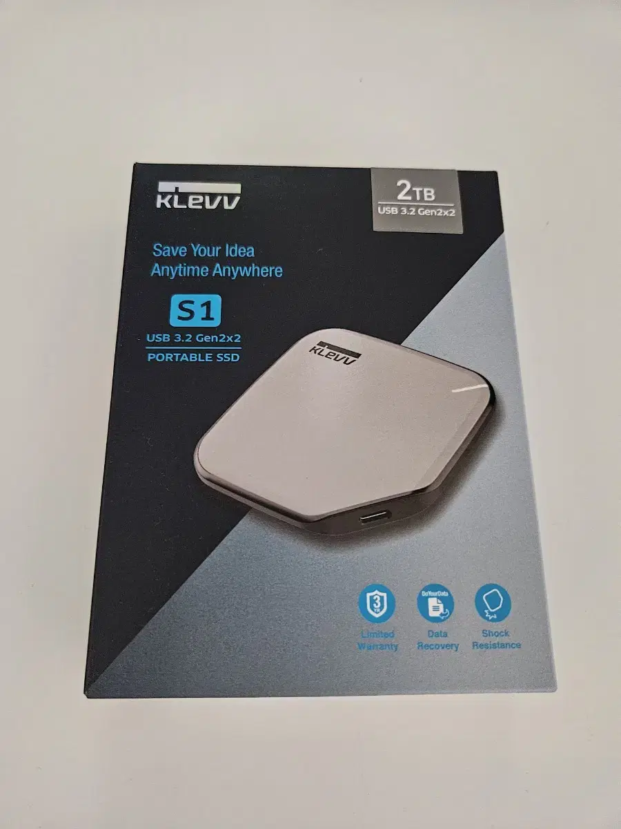 (새상품)클레브 외장 포터블  SSD 2TB USB3.2 gen2